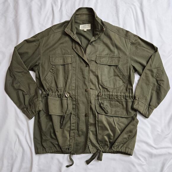 Current/Elliott Revolve Twill Leisure Parka Recruiter Green XS 0 Utility Jacket - Picture 7 of 12